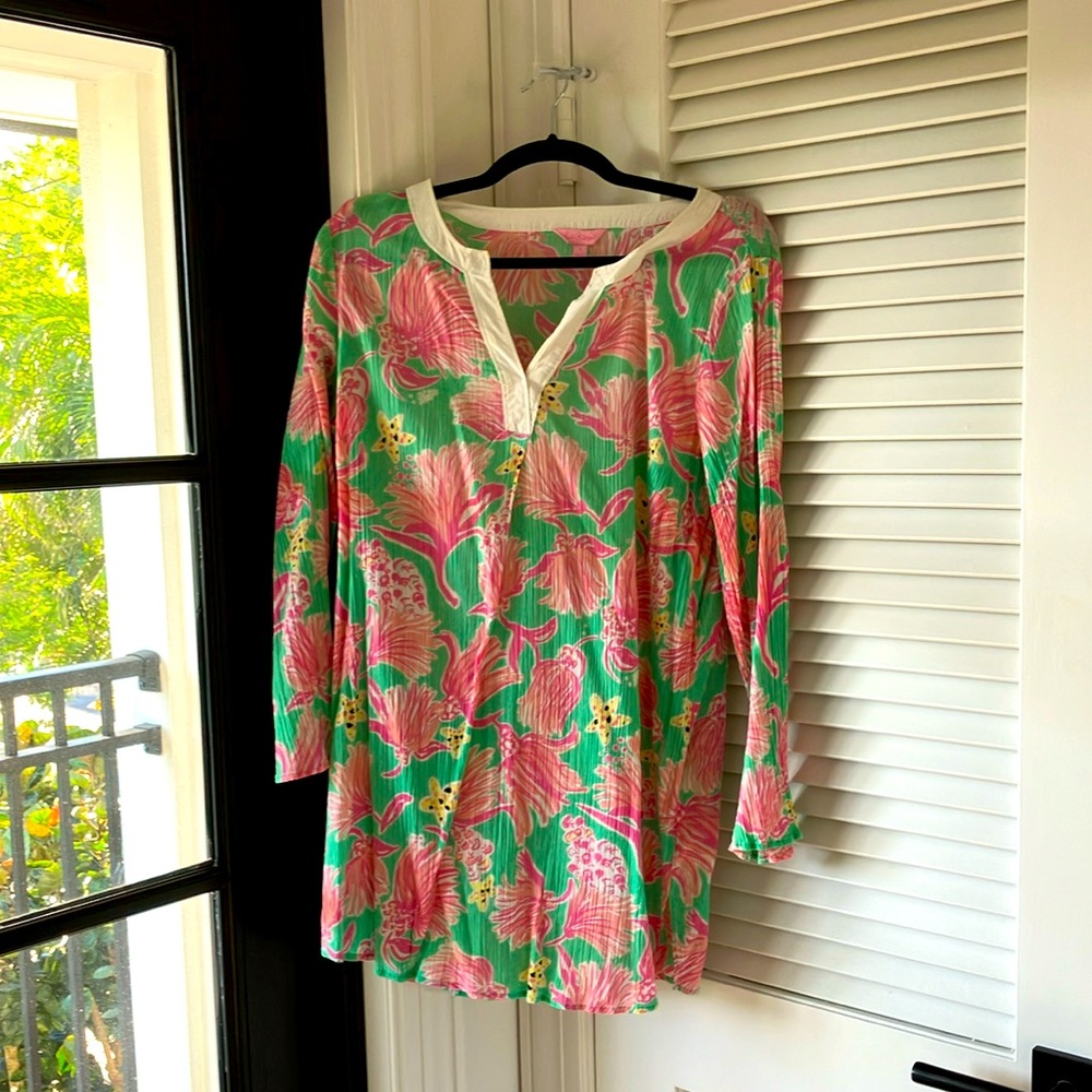Lilly Pulitzer beach coverup.